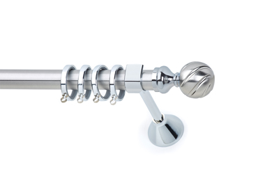 Anartisi Κουρτινόξυλο Φ25 Ilussion Νίκελ Σατινέ/Χρώμιο